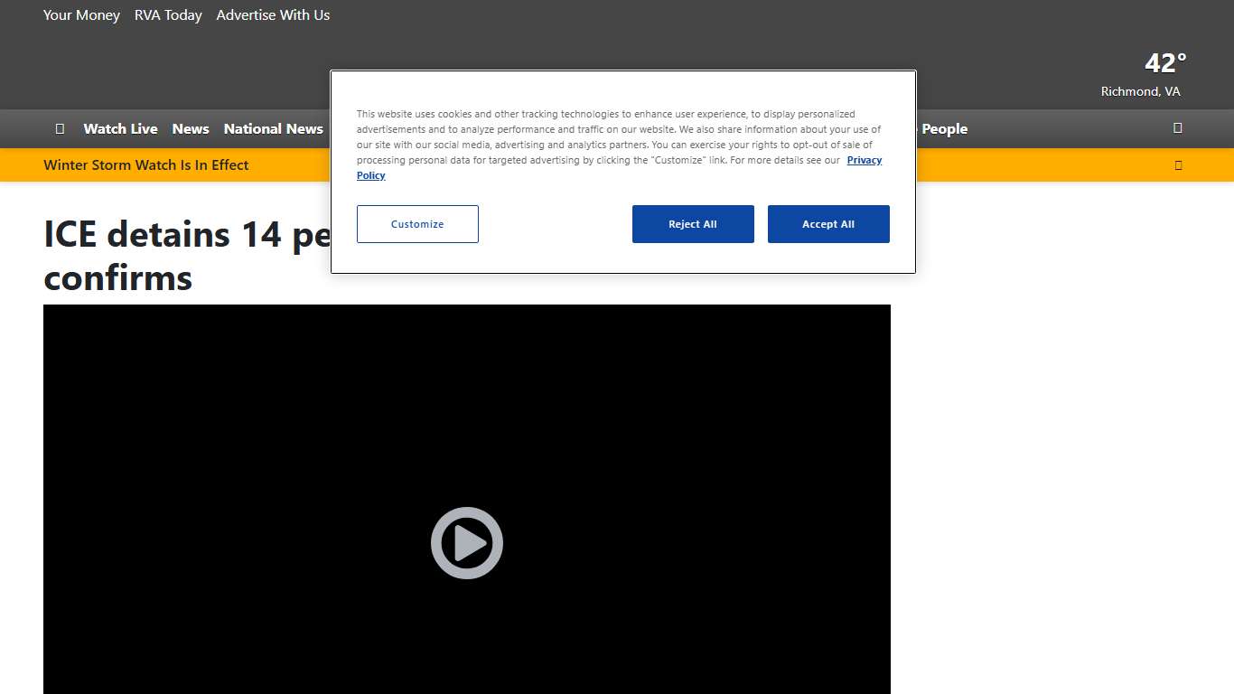 ICE detains 14 people in Chesterfield, sheriff confirms